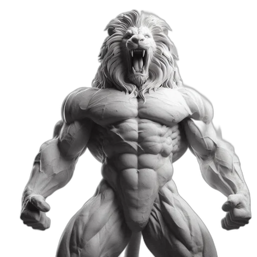 animal, creature, 3d render, photorealistic, concept art, fantasy art, life-sized, statue transparent PNG cut-out
