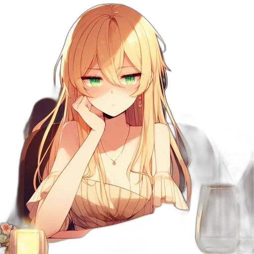 face, dress, mask, bottle, anime, pixel art, concept art, cartoon transparent PNG cut-out