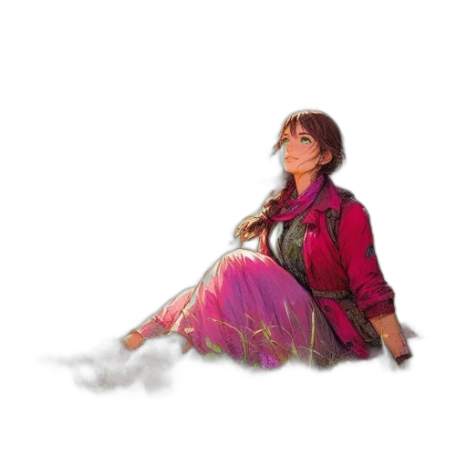 dress, jacket, concept art, fantasy art, watercolor, pixel art, snow, fog transparent PNG cut-out