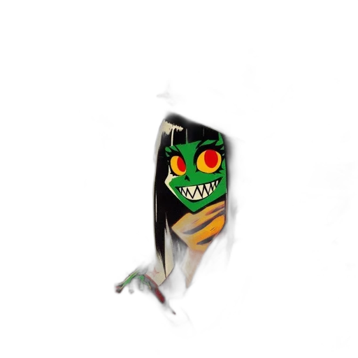 mask, weapon, robot, staff, 3d render, concept art, pixel art, fantasy art transparent PNG cut-out