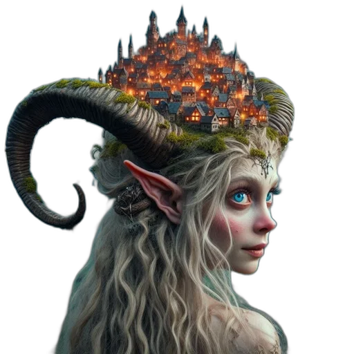 creature, dragon, hat, crown, fantasy art, concept art, comic book art, 3d render transparent PNG cut-out