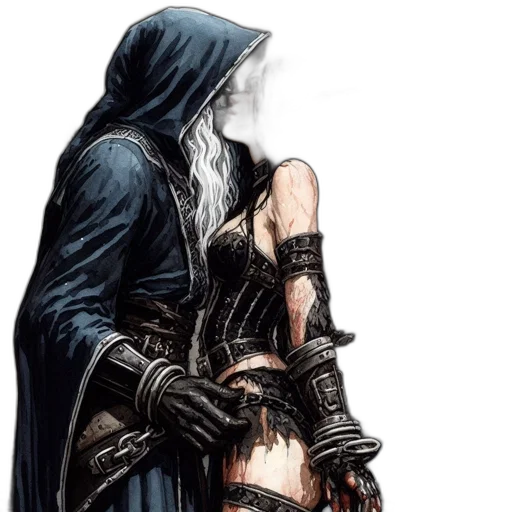 sword, weapon, dress, comic book art, fantasy art, concept art, cyberpunk, fire transparent PNG cut-out