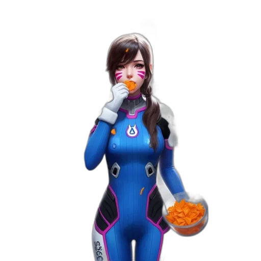 concept art, 3d render, fantasy art, pixel art, outer space, young, woman, futuristic transparent PNG cut-out