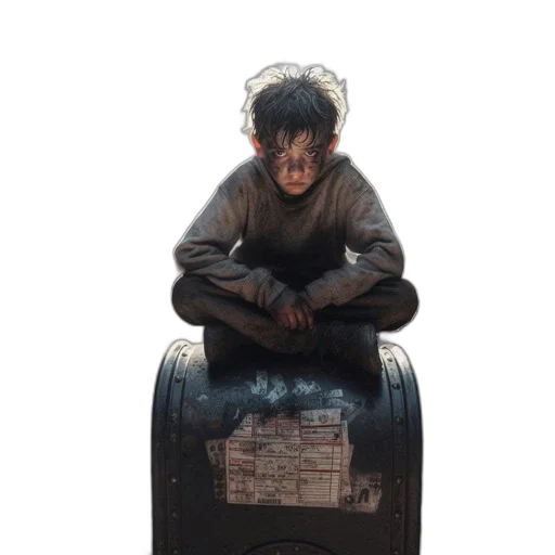 jacket, furniture, robot, face, concept art, 3d render, photorealistic, cyberpunk transparent PNG cut-out