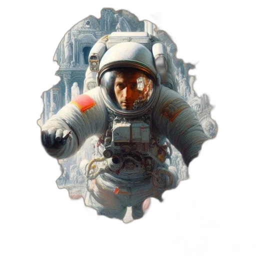 face, mask, robot, jacket, concept art, pixel art, photorealistic, fantasy art transparent PNG cut-out