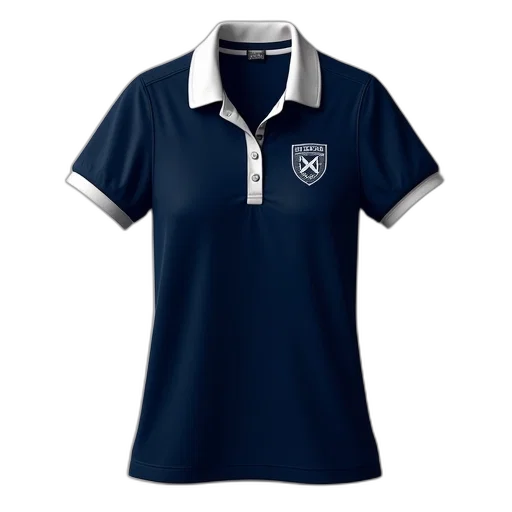 women, team, polo, navy transparent PNG cut-out