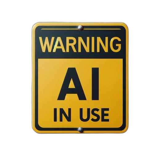 robot, car, yellow, sign, black, text, reads, warning transparent PNG cut-out