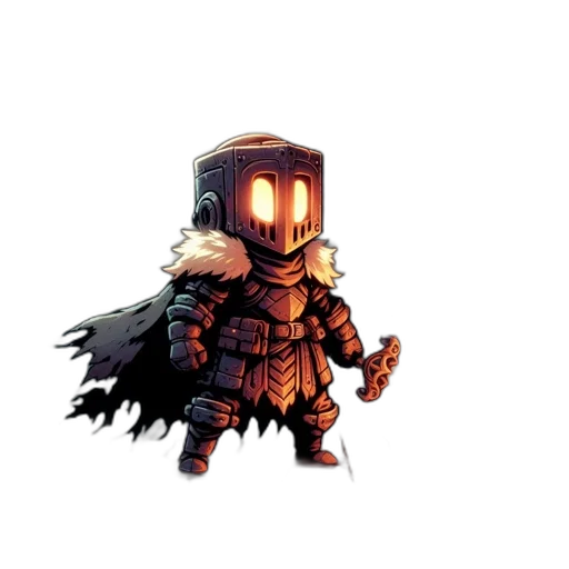 sword, robot, weapon, staff, pixel art, concept art, fantasy art, comic book art transparent PNG cut-out