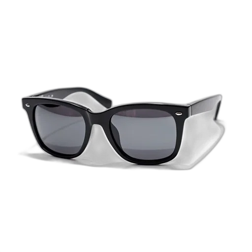 3d render, monochrome, pair, black, sunglasses, reflective, lens, displayed transparent PNG cut-out