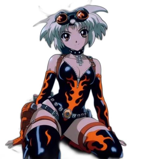 robot, dress, flower, creature, concept art, anime, pixel art, fantasy art transparent PNG cut-out