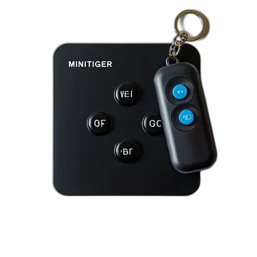 black, remote, control, blue, button, top, right, corner transparent PNG cut-out