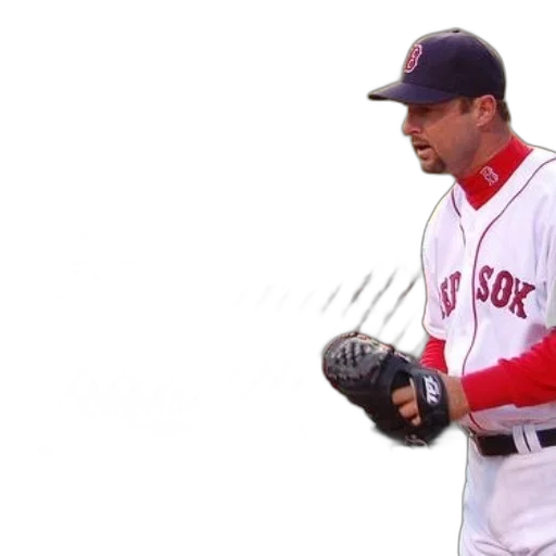 baseball, player, wearing, red, sox, uniform, stands, near transparent PNG cut-out