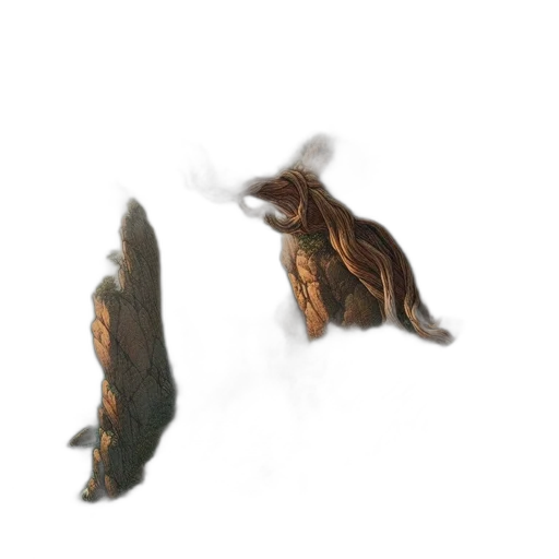 dragon, hair, shoes, creature, concept art, photorealistic, oil painting, 3d render transparent PNG cut-out