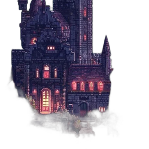 building, dress, crown, concept art, pixel art, fantasy art, watercolor, fog transparent PNG cut-out