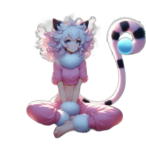 staff, creature, concept art, fantasy art, anime, 3d render, pastel, monochrome transparent PNG cut-out