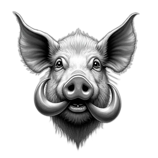 face, animal, creature, mask, photorealistic, pencil sketch, concept art, fantasy art transparent PNG cut-out