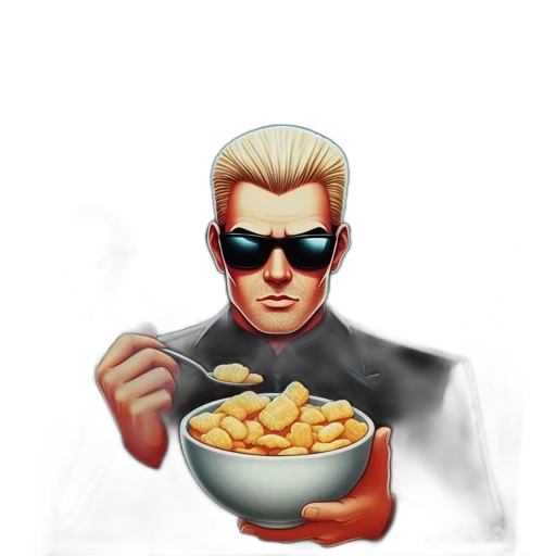 food, pixel art, cartoon, concept art, comic book art, parody, cereal, box transparent PNG cut-out