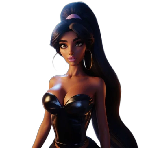 dress, jewelry, 3d render, concept art, fantasy art, cartoon, dark, animated transparent PNG cut-out