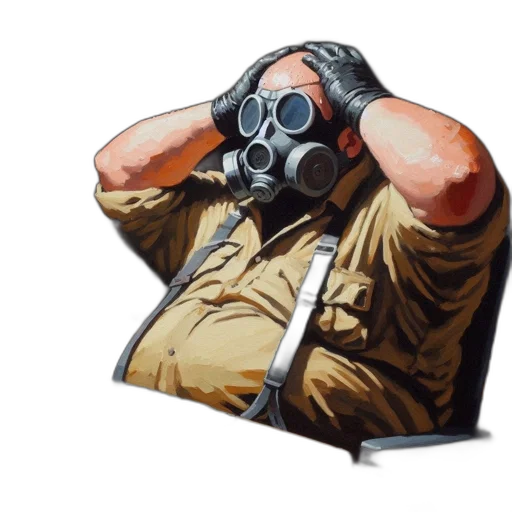 mask, jacket, face, weapon, concept art, comic book art, photorealistic, cyberpunk transparent PNG cut-out