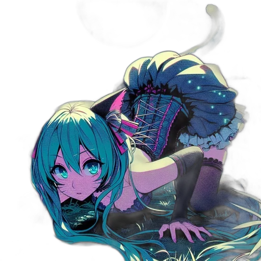 mask, creature, jewelry, hair, vaporwave, concept art, anime, fantasy art transparent PNG cut-out