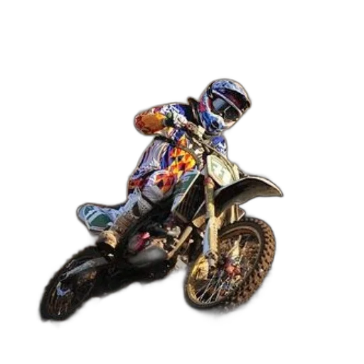 animal, photorealistic, 3d render, concept art, pixel art, motocross, rider, action transparent PNG cut-out