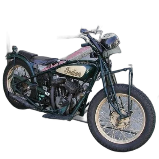 photorealistic, vintage, indian, motorcycle transparent PNG cut-out