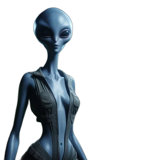 dress, creature, robot, concept art, 3d render, outer space, misty, jungle transparent PNG cut-out