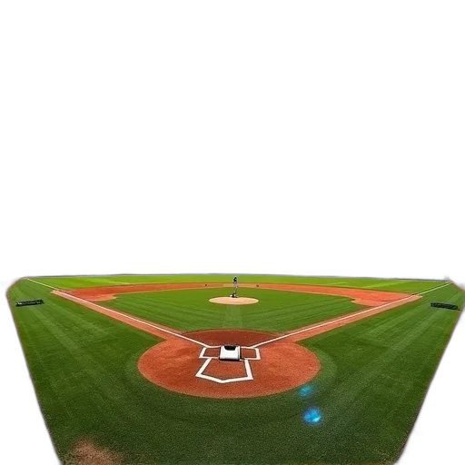 professional, baseball, field, dirt, infield, grass, outfield, surrounded transparent PNG cut-out