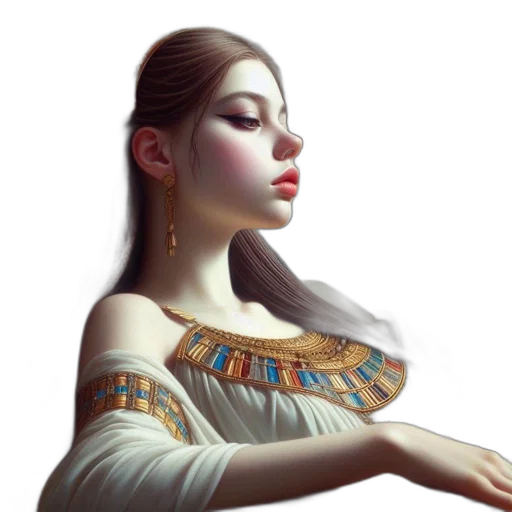 jewelry, dress, crown, face, fantasy art, photorealistic, concept art, oil painting transparent PNG cut-out