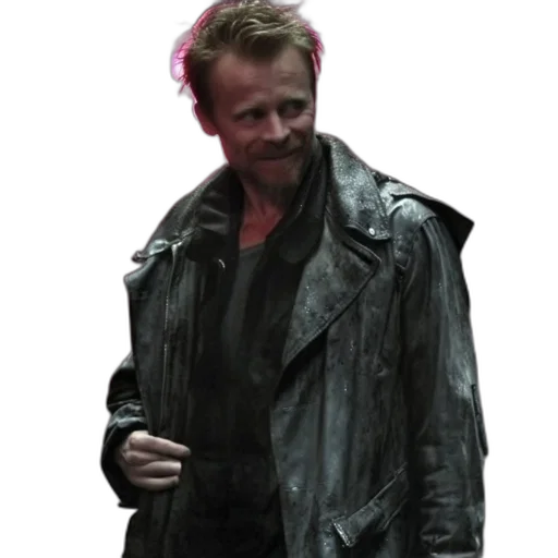 jacket, staff, weapon, face, concept art, cyberpunk, comic book art, photorealistic transparent PNG cut-out