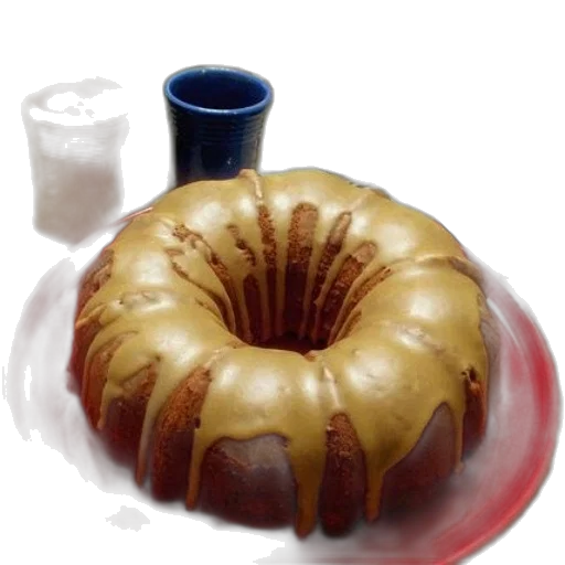 food, crown, 3d render, photorealistic, bundt, cake, caramel, icing transparent PNG cut-out