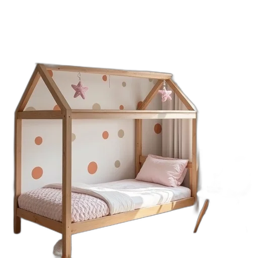 furniture, 3d render, girl, bedroom transparent PNG cut-out