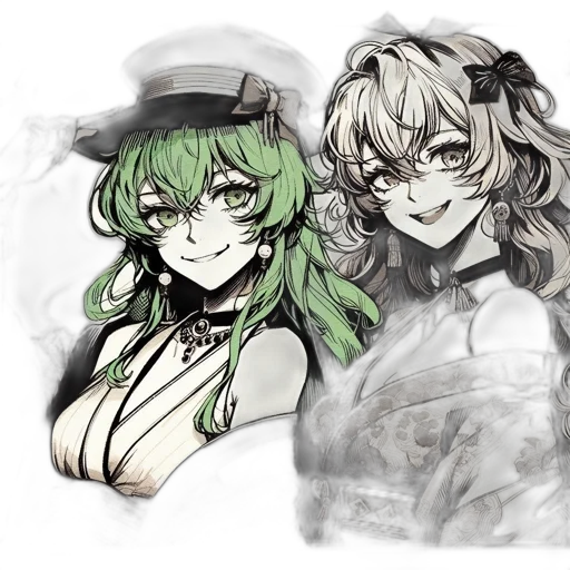 concept art, anime, fantasy art, watercolor, green, monochrome, dark, pastel transparent PNG cut-out