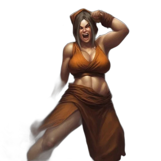 staff, concept art, fantasy art, comic book art, photorealistic, earth tones, woman, long transparent PNG cut-out