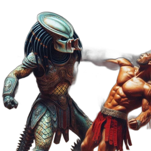 concept art, fantasy art, comic book art, outer space, coliseum, muscular, gladiator, clashes transparent PNG cut-out