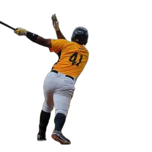 staff, weapon, animal, sword, baseball, player, yellow, jersey transparent PNG cut-out