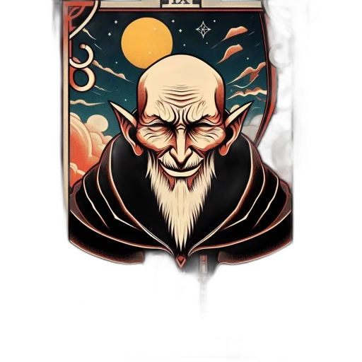 staff, jacket, fantasy art, concept art, comic book art, pixel art, elderly, man transparent PNG cut-out