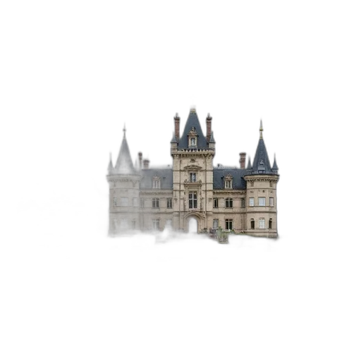building, crown, 3d render, pixel art, photorealistic, concept art, fog, grand transparent PNG cut-out