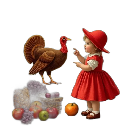 food, animal, 3d render, pixel art, photorealistic, concept art, red, vintage-style transparent PNG cut-out