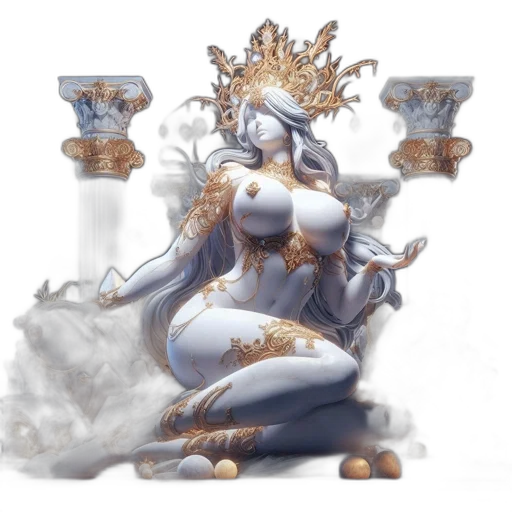 crown, jewelry, concept art, fantasy art, pencil sketch, photorealistic, fire, underwater transparent PNG cut-out