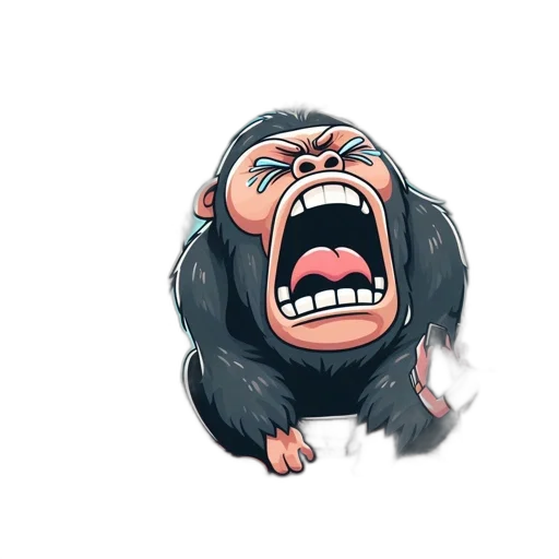 creature, animal, concept art, 3d render, photorealistic, watercolor, anthropomorphic, gorilla transparent PNG cut-out