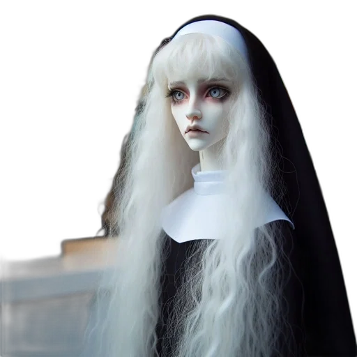 hair, creature, mask, dress, 3d render, concept art, photorealistic, anime transparent PNG cut-out