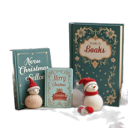 selection, holiday, books, christmas transparent PNG cut-out
