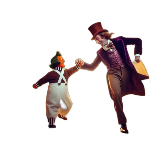 concept art, 3d render, cartoon, sunset, two, characters, orange, anthropomorphic transparent PNG cut-out