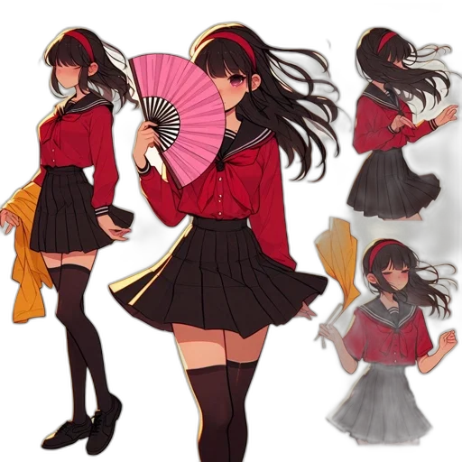 concept art, anime, pixel art, 3d render, red, dark, monochrome, colorful transparent PNG cut-out