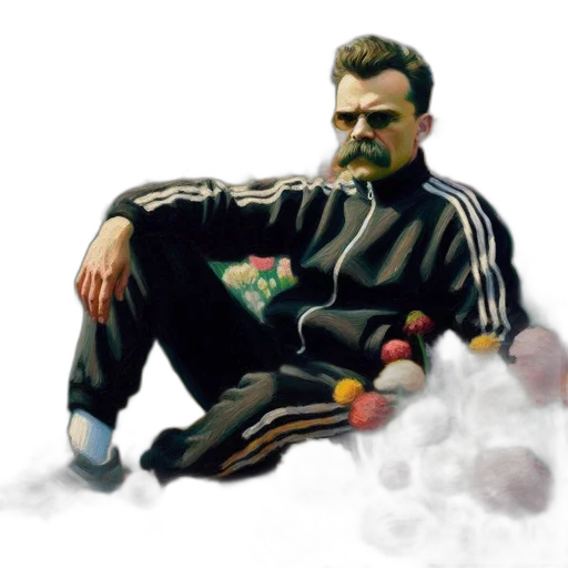 jacket, concept art, photorealistic, pixel art, oil painting, individual, distinctive, mustache transparent PNG cut-out