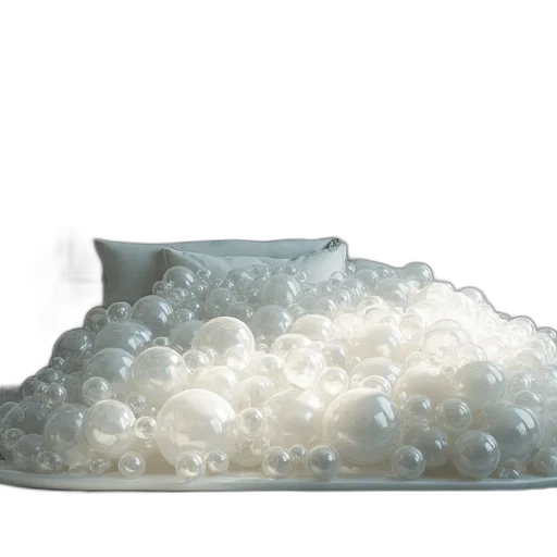 shoes, crown, photorealistic, 3d render, snow, fog, clear, bubble transparent PNG cut-out