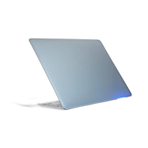 weapon, 3d render, blue, sleek, modern, compact, silver, laptop transparent PNG cut-out