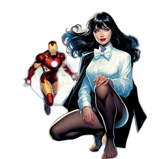 comic book art, concept art, iron, man, flies, towards, viewer, while transparent PNG cut-out