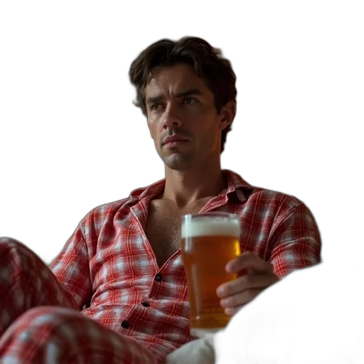 just, another, beer, drinker transparent PNG cut-out